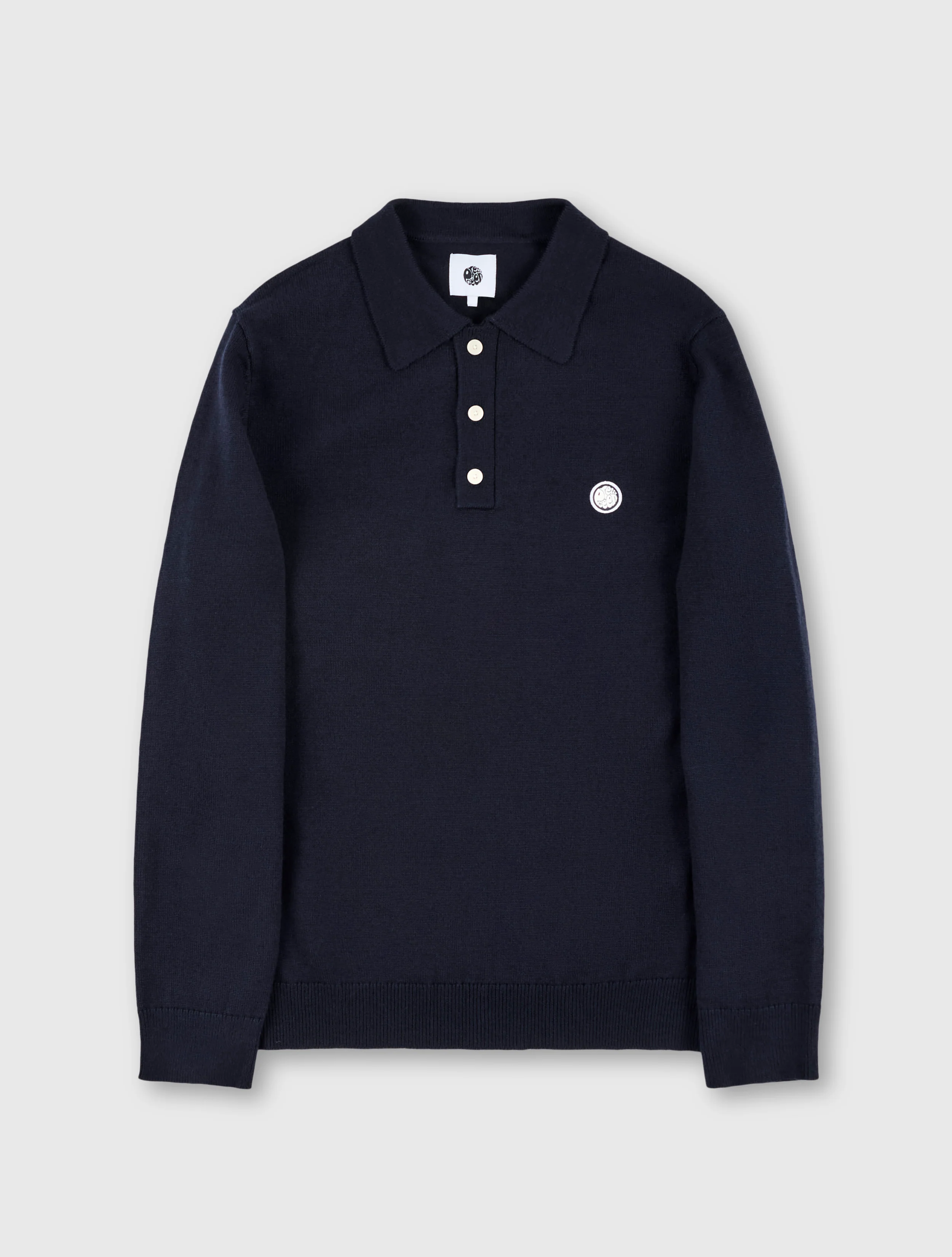 Navy Merino Blend Polo