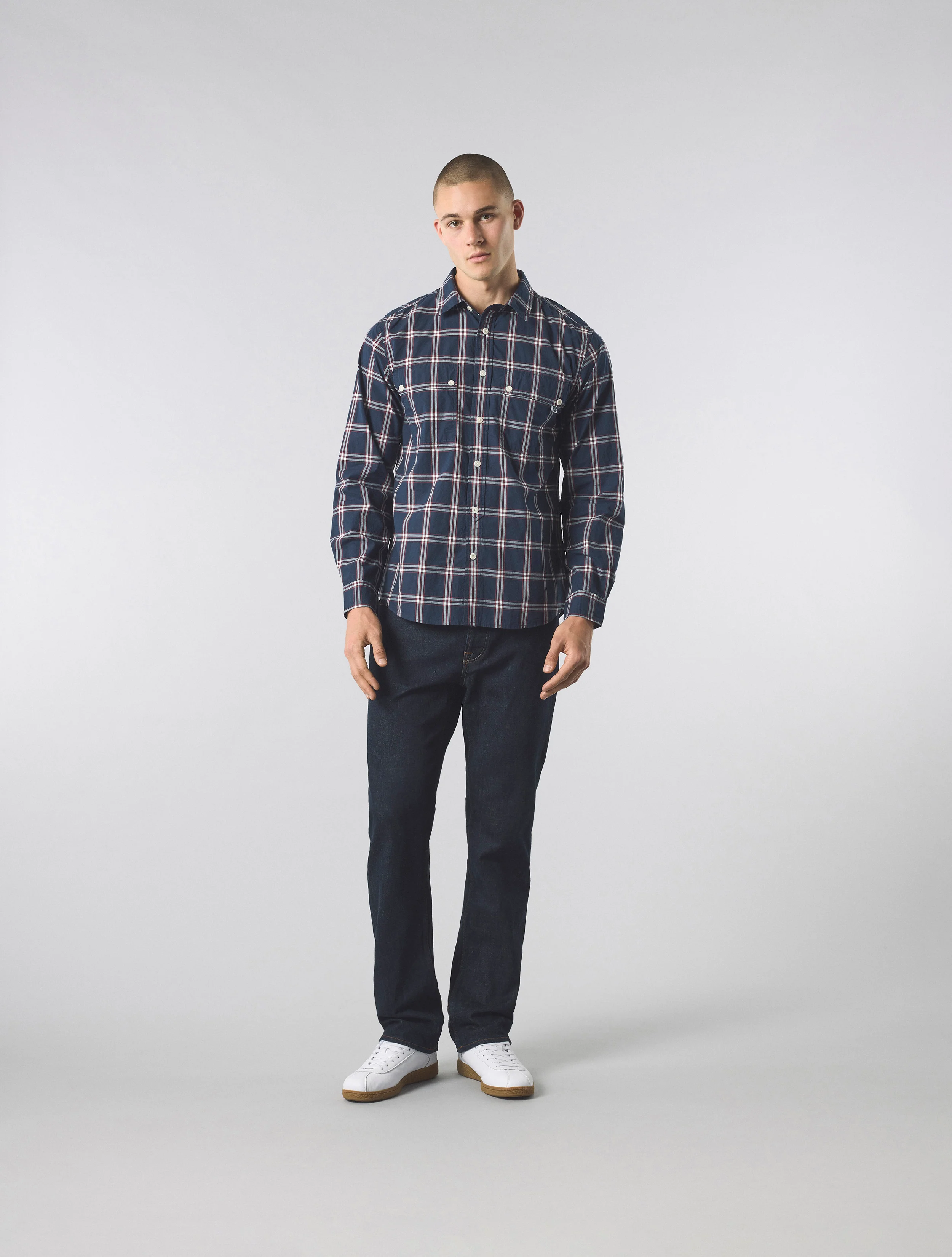 Navy Willowbank Check Shirt - Image 2