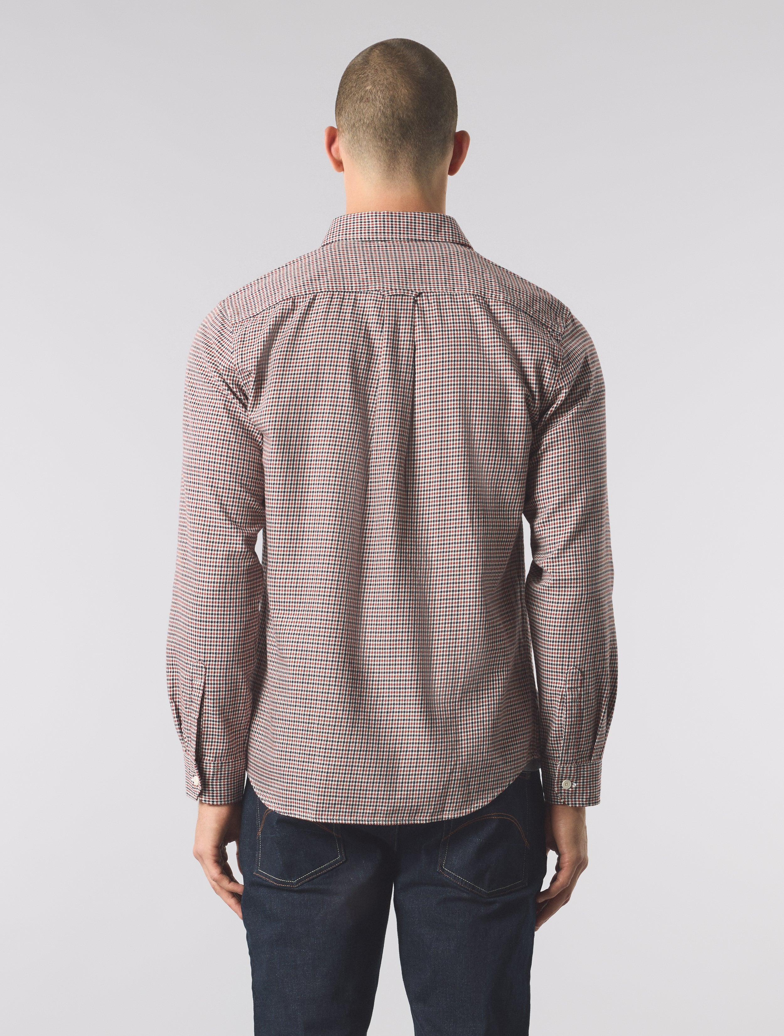 Navy Wykeham Check Shirt - Image 4