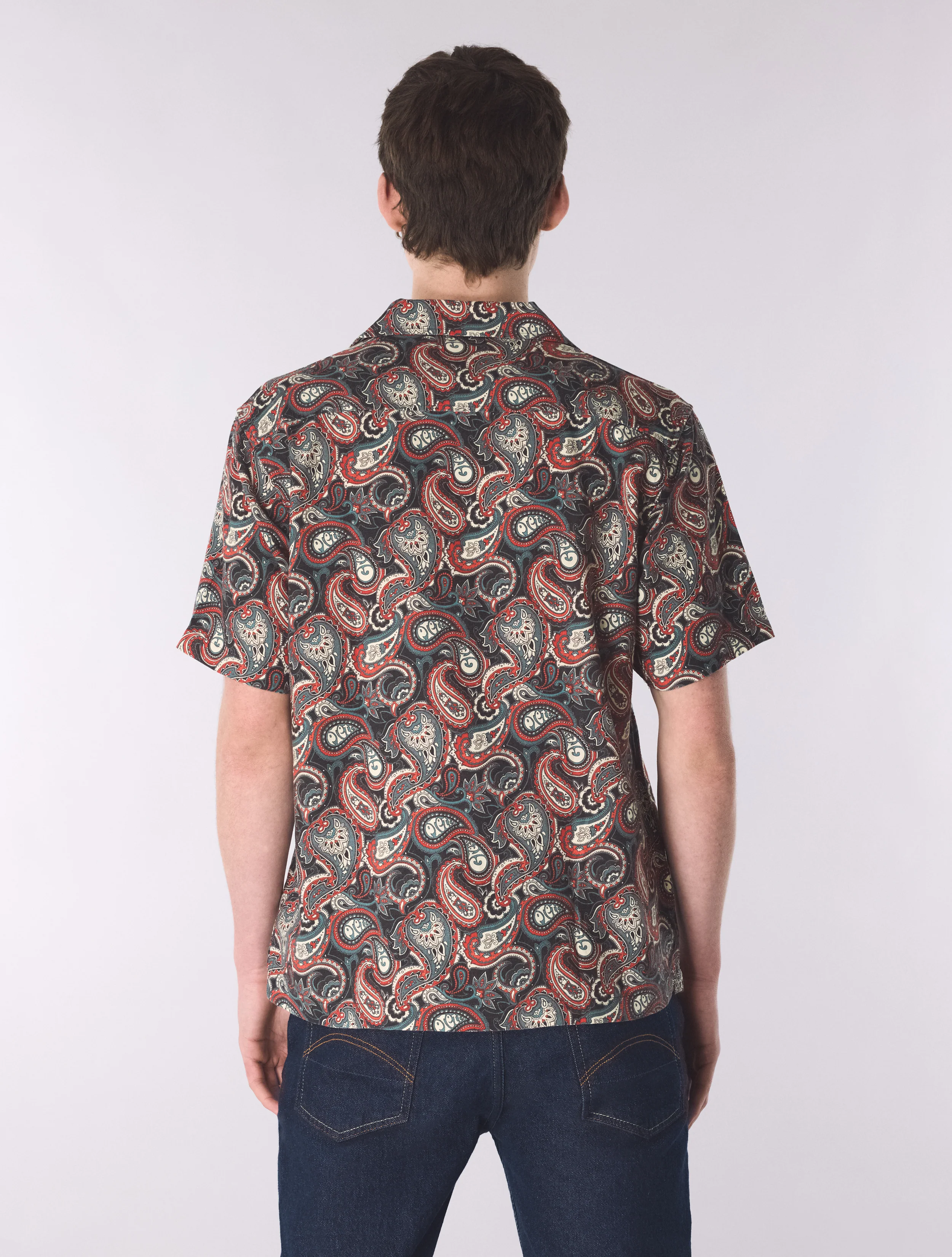 Red Bonamassa Paisley Short Sleeve Shirt - Image 4