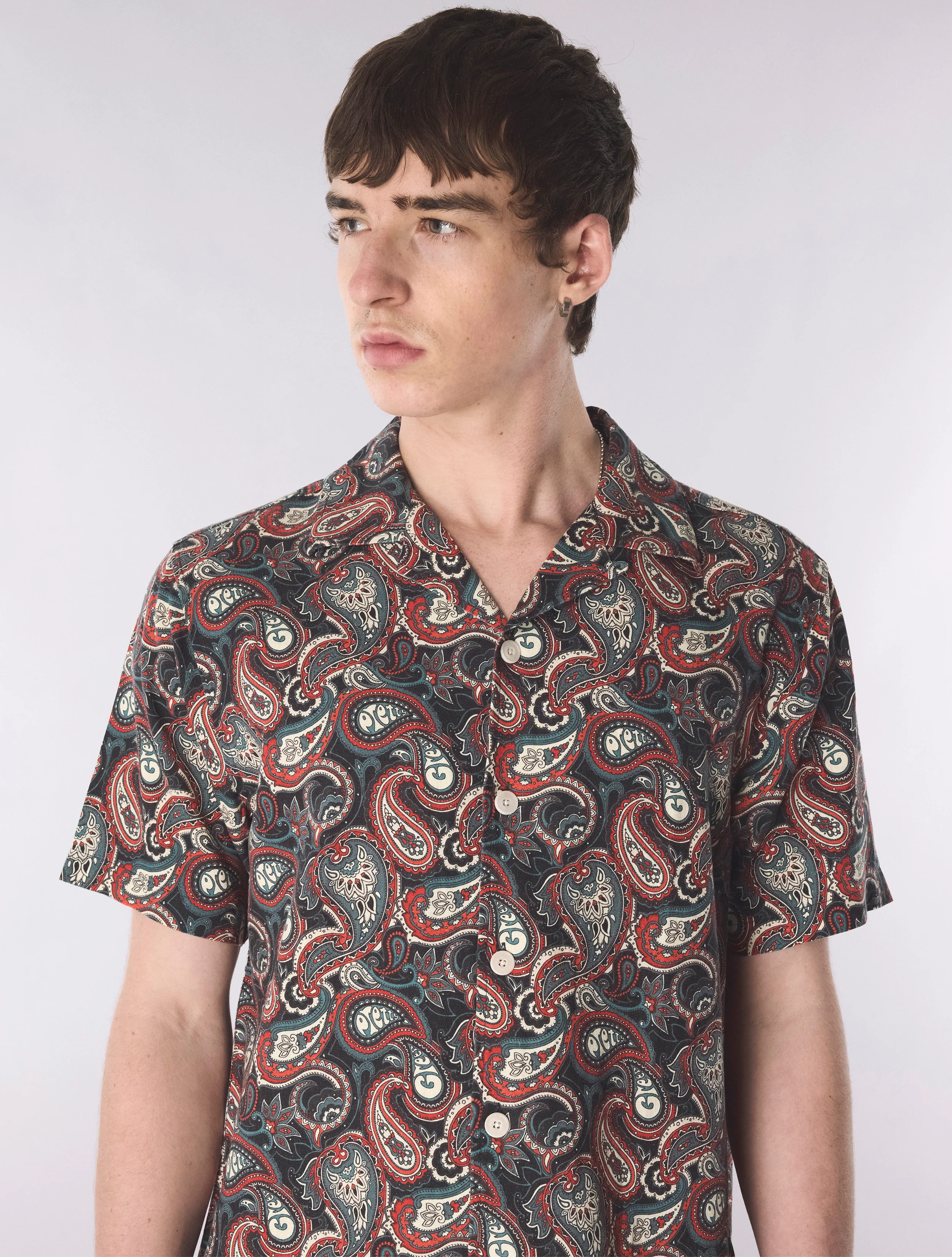 Red Bonamassa Paisley Short Sleeve Shirt - Image 5