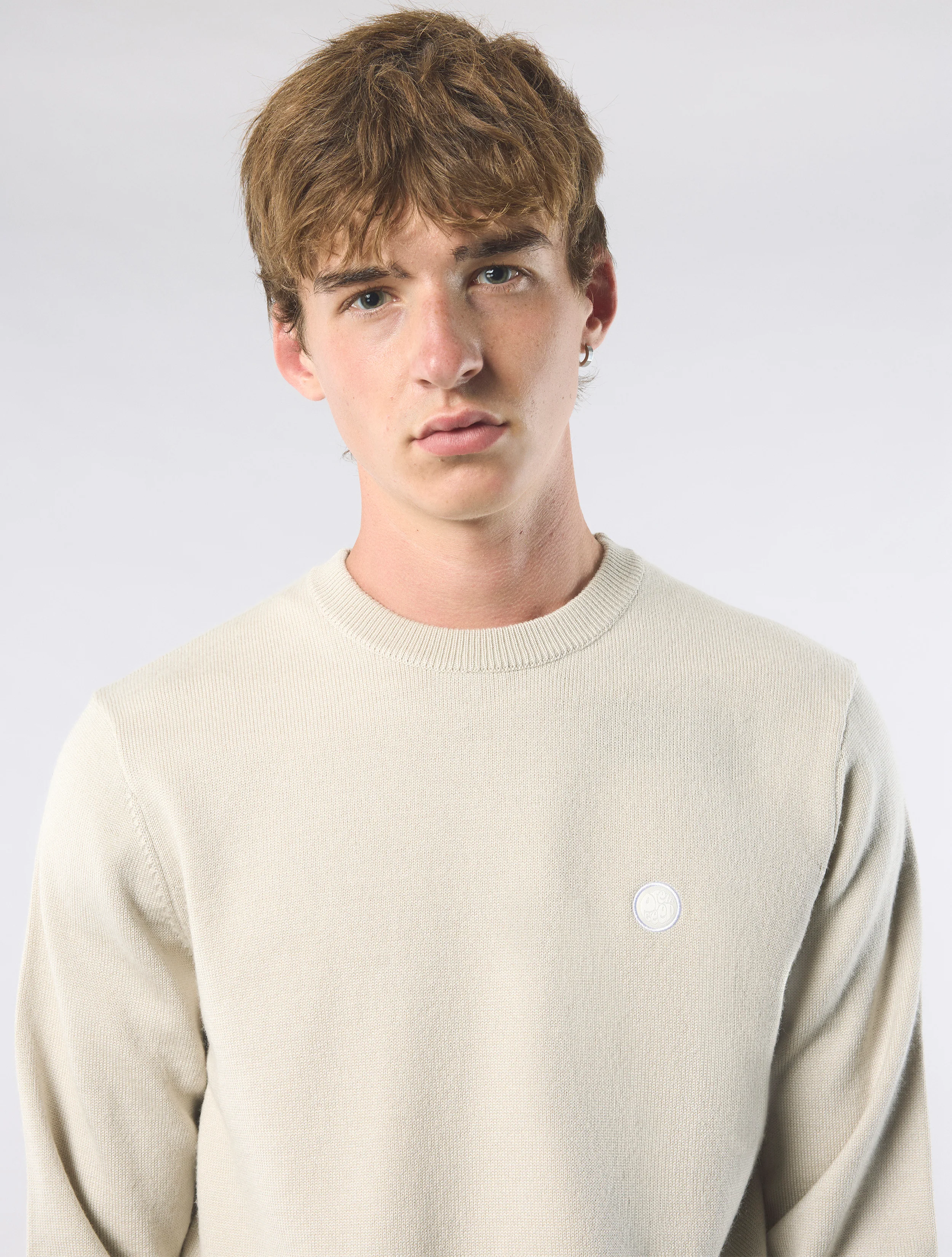 Stone Merino Blend Crew - Image 5