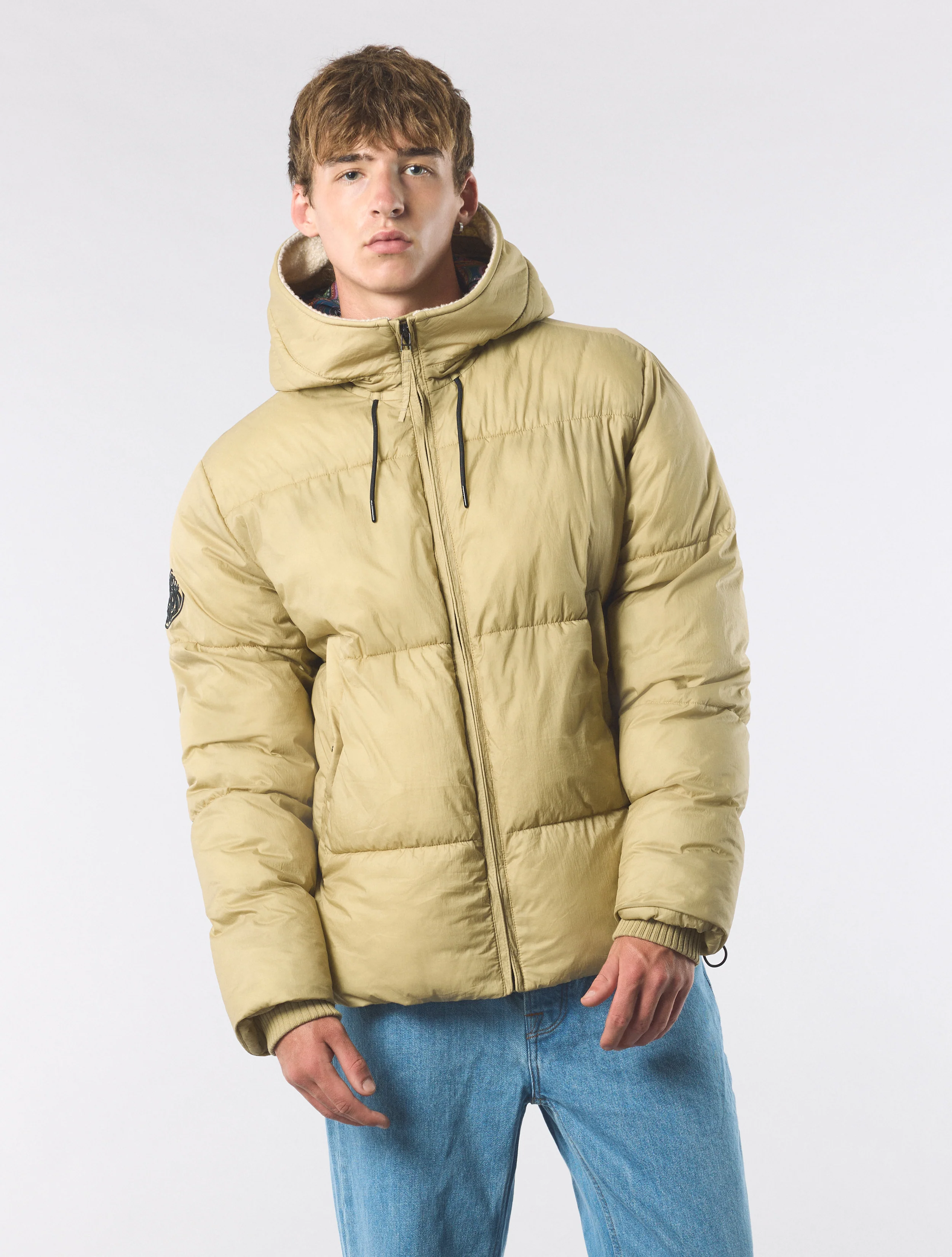 Taupe Stiperstone Puffer Jacket - Image 3