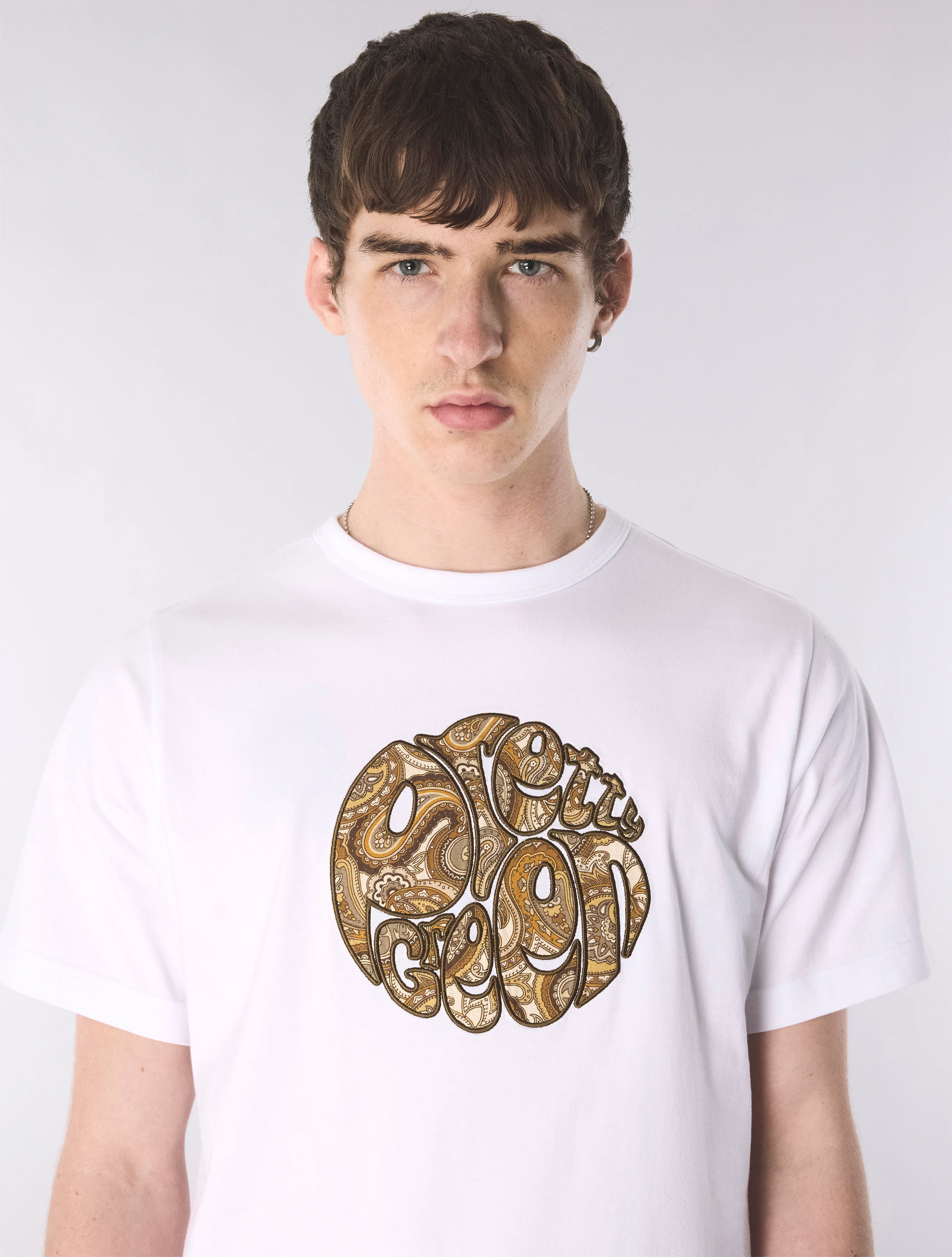 White Hermosa Paisley Logo T-Shirt - Image 5