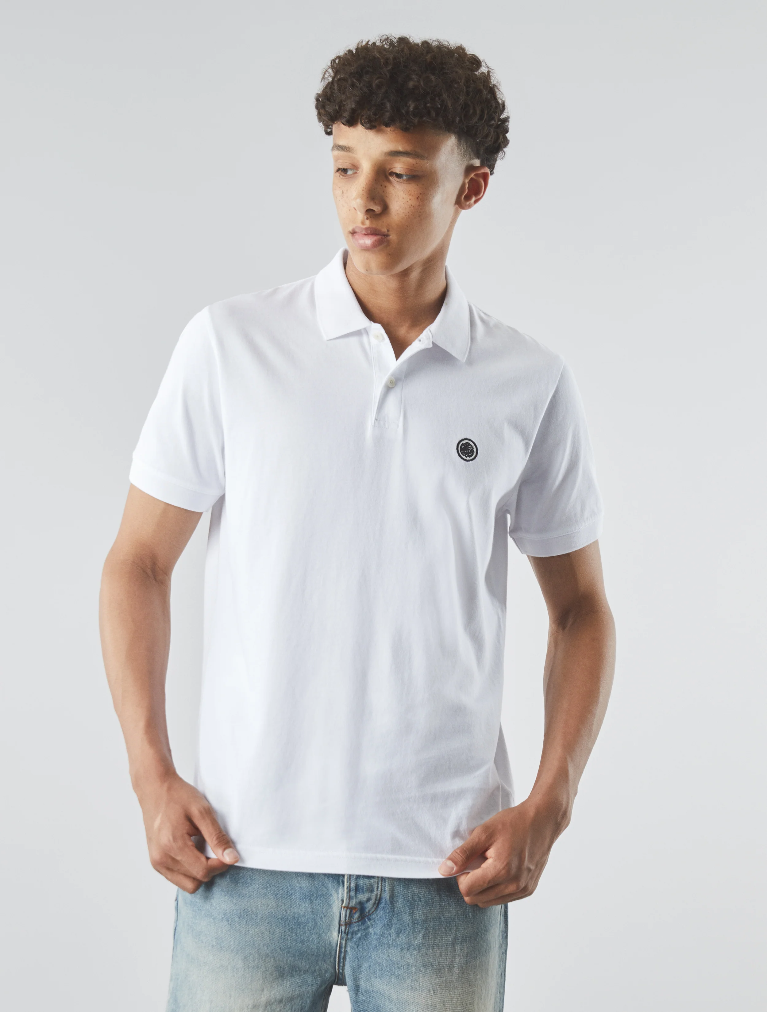 White Jerry Jersey Polo - Image 3