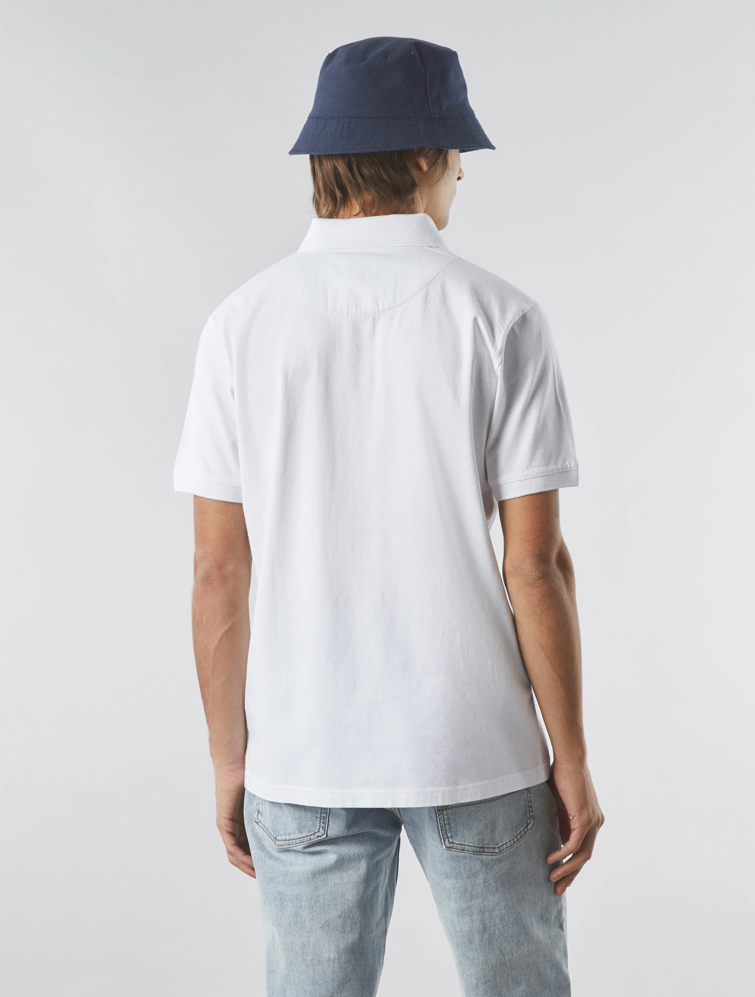 White Jersey Polo - Image 4