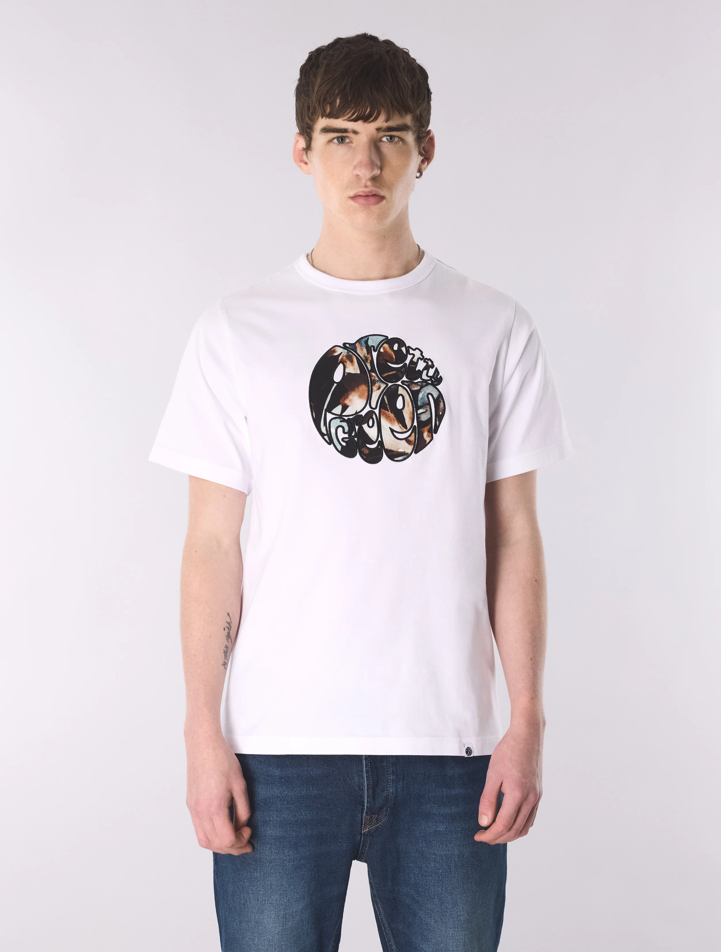 White Laurel Logo T-Shirt - Image 3