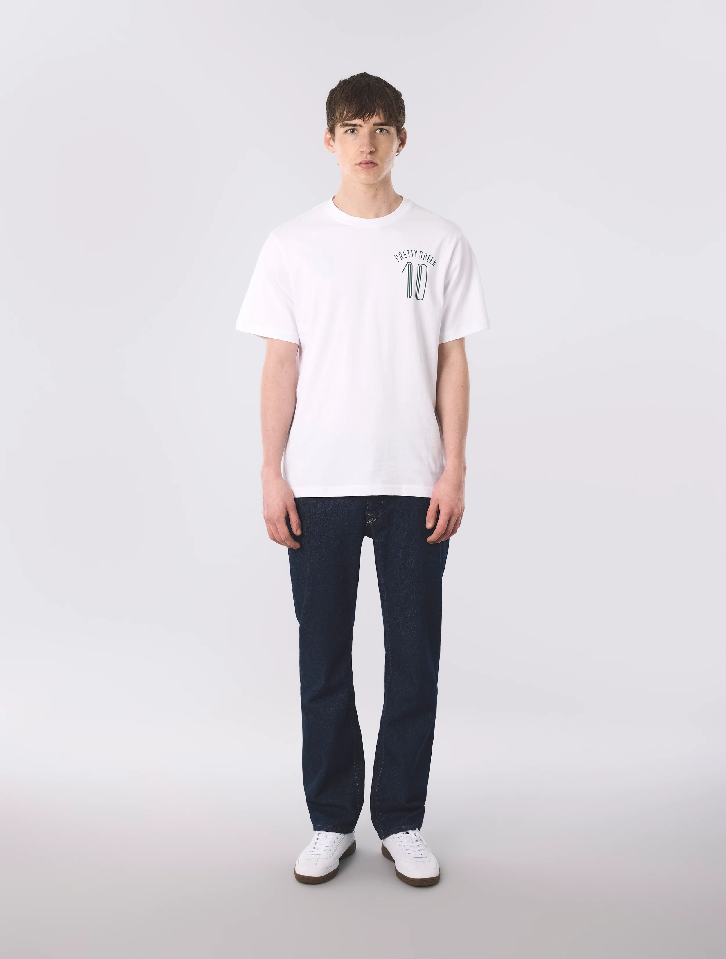 White Outro Football Graphic T-Shirt - Image 3
