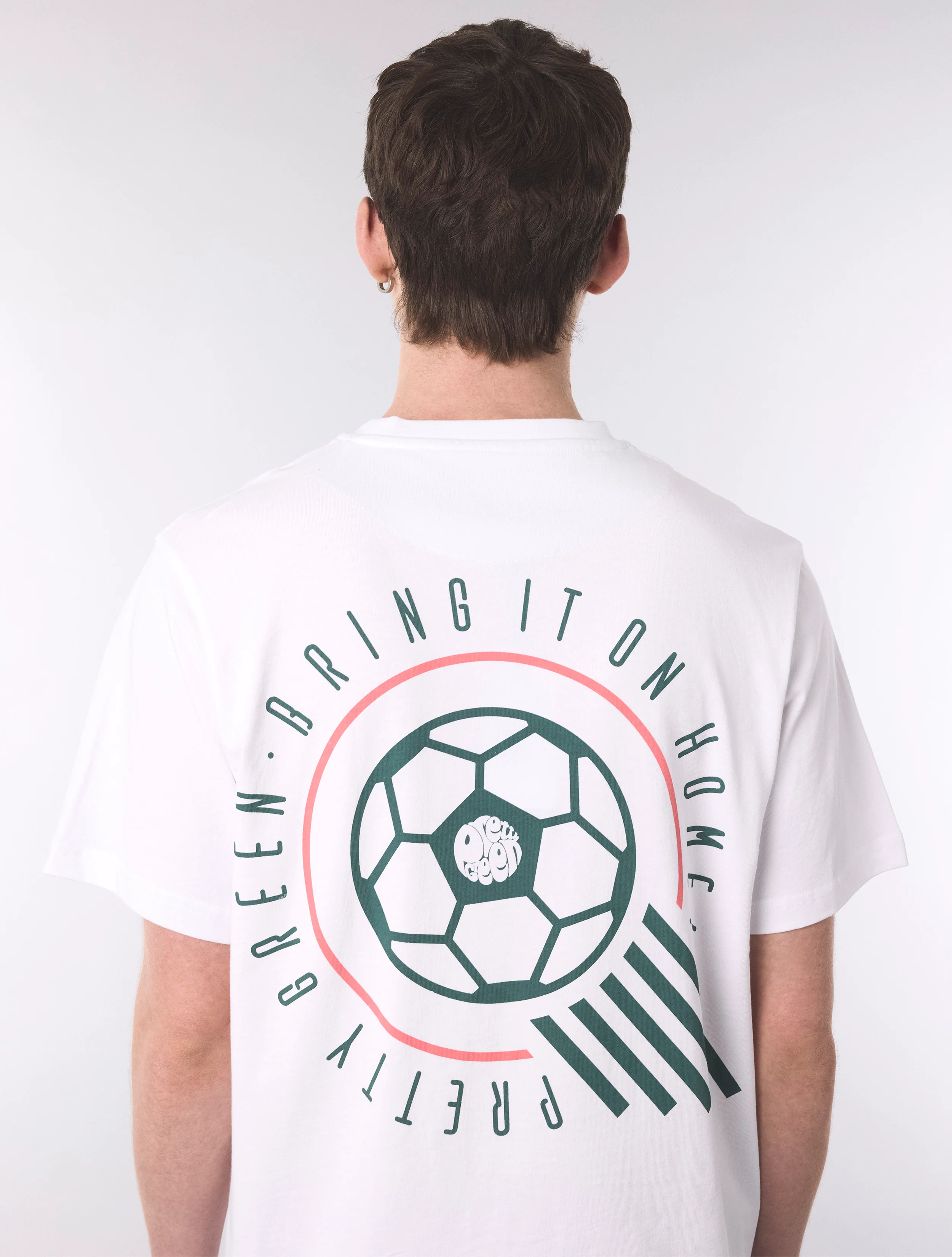 White Outro Football Graphic T-Shirt - Image 7