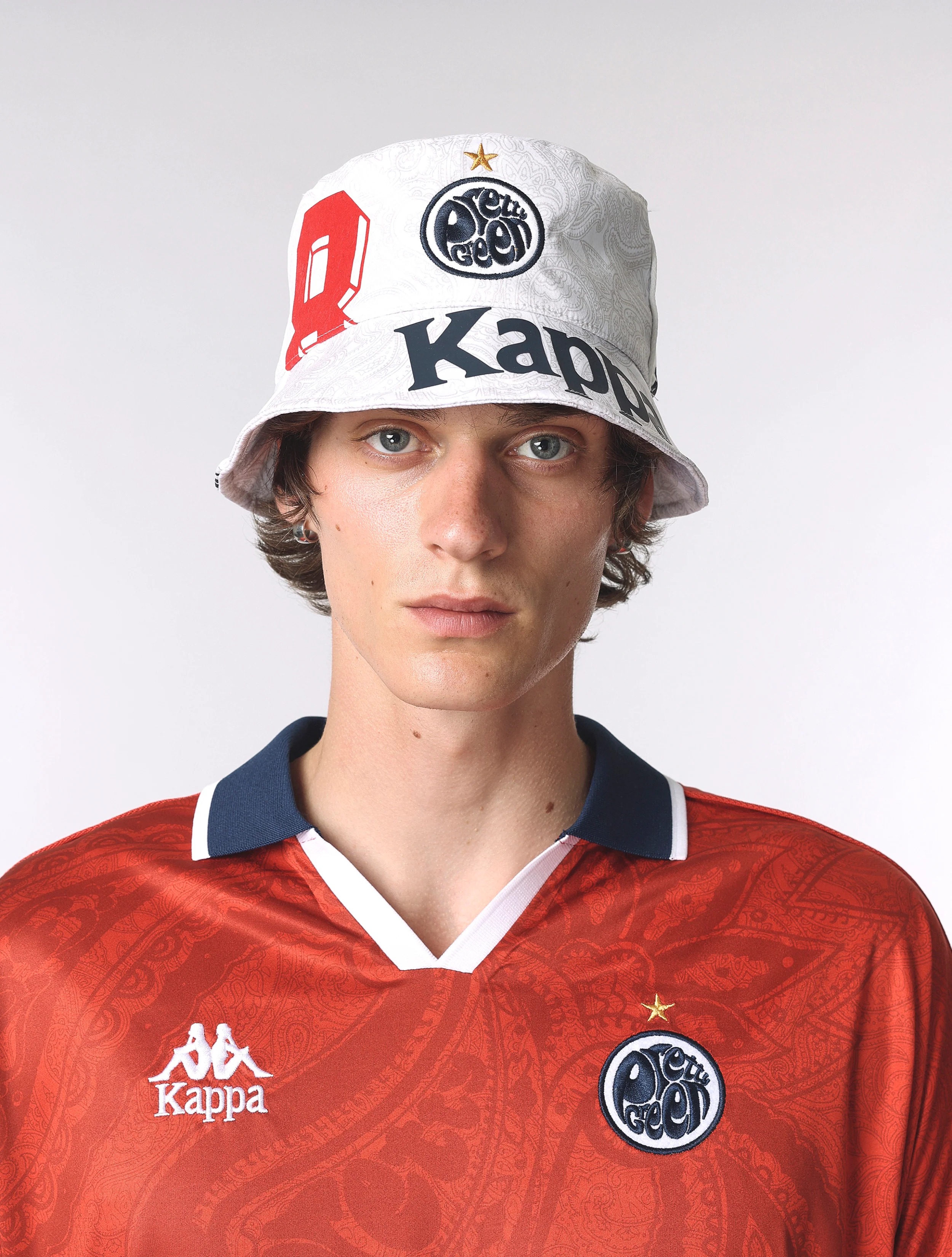 White Pretty Green x Kappa Home World Cup Bucket Hat - Image 4