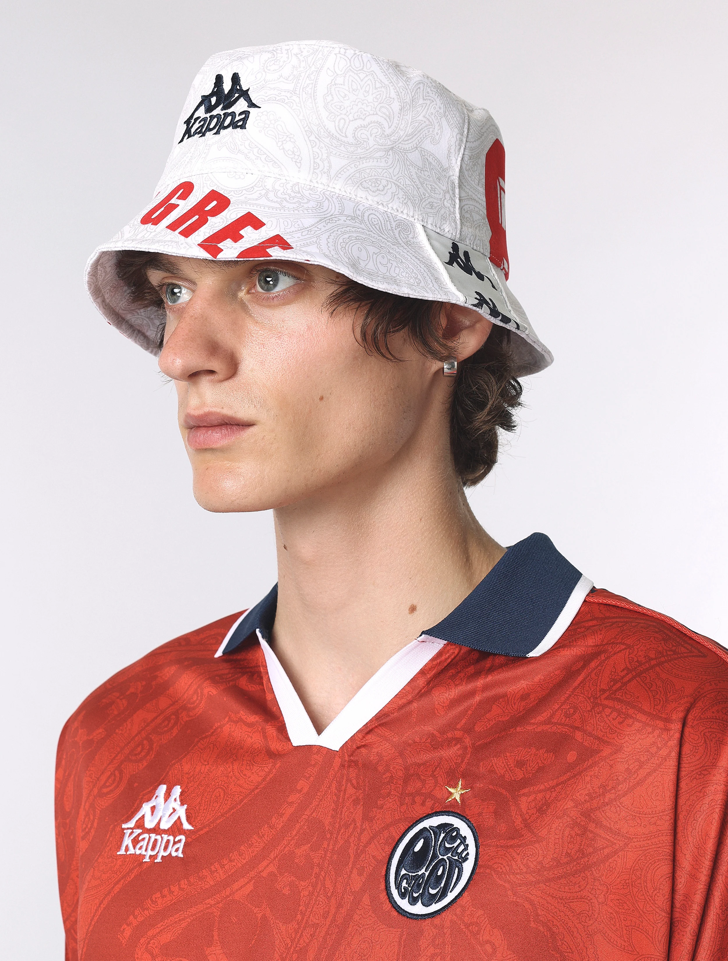 White Pretty Green x Kappa Home World Cup Bucket Hat - Image 6