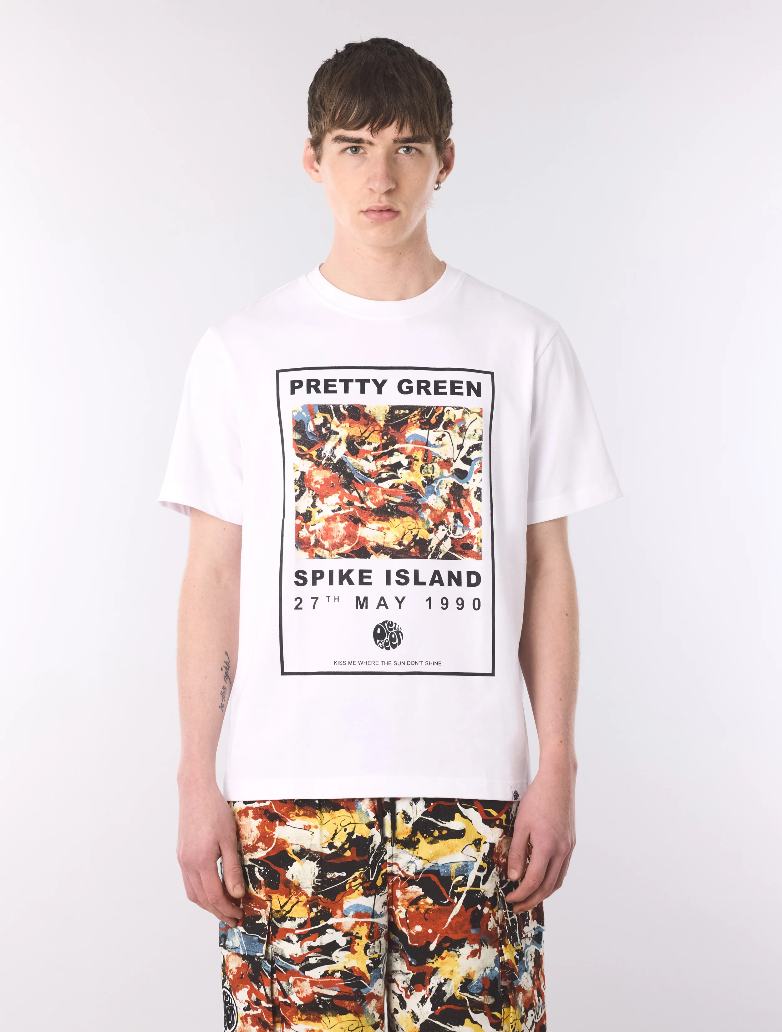White Smithfield Box Logo T-Shirt - Image 4