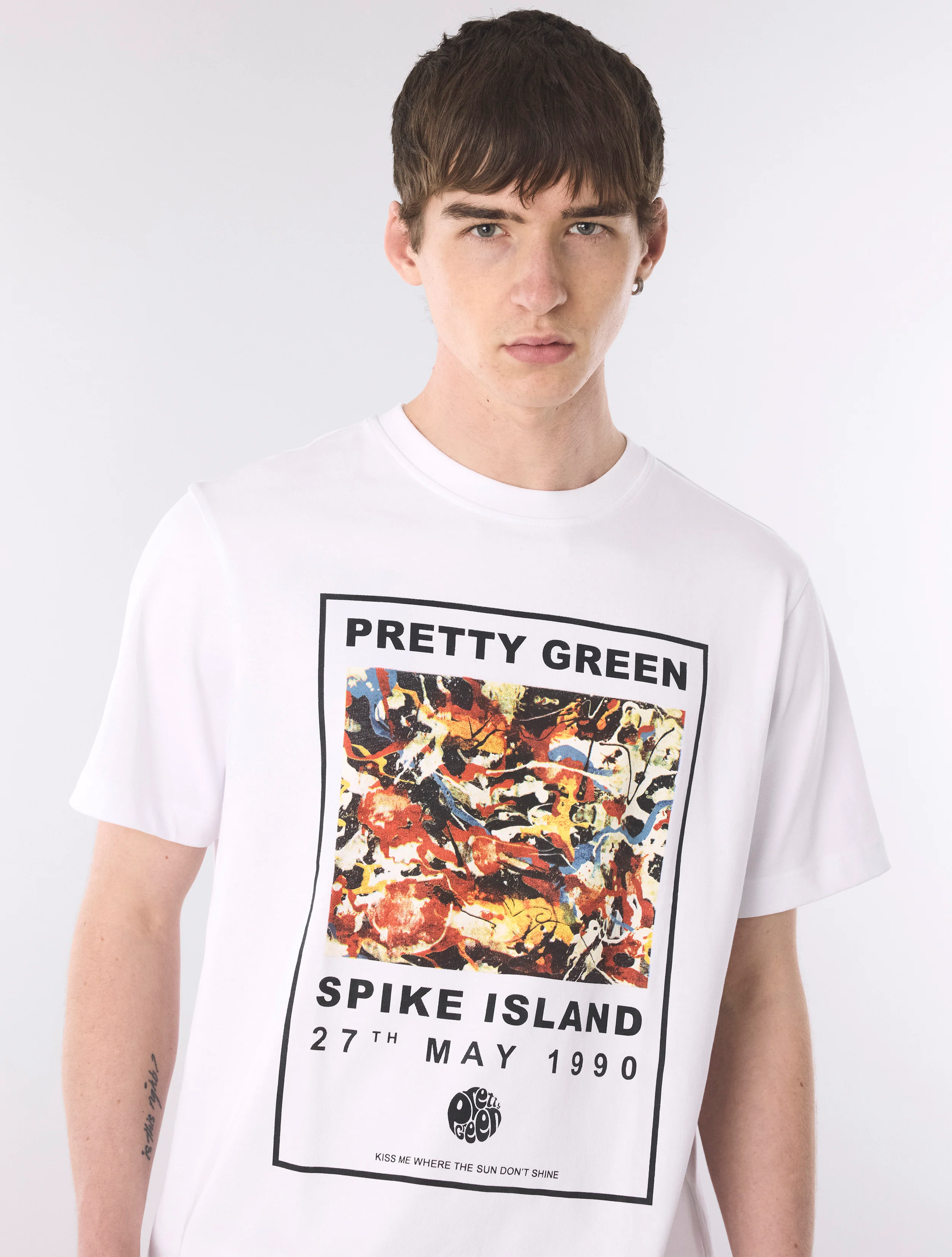 White Smithfield Box Logo T-Shirt - Image 6