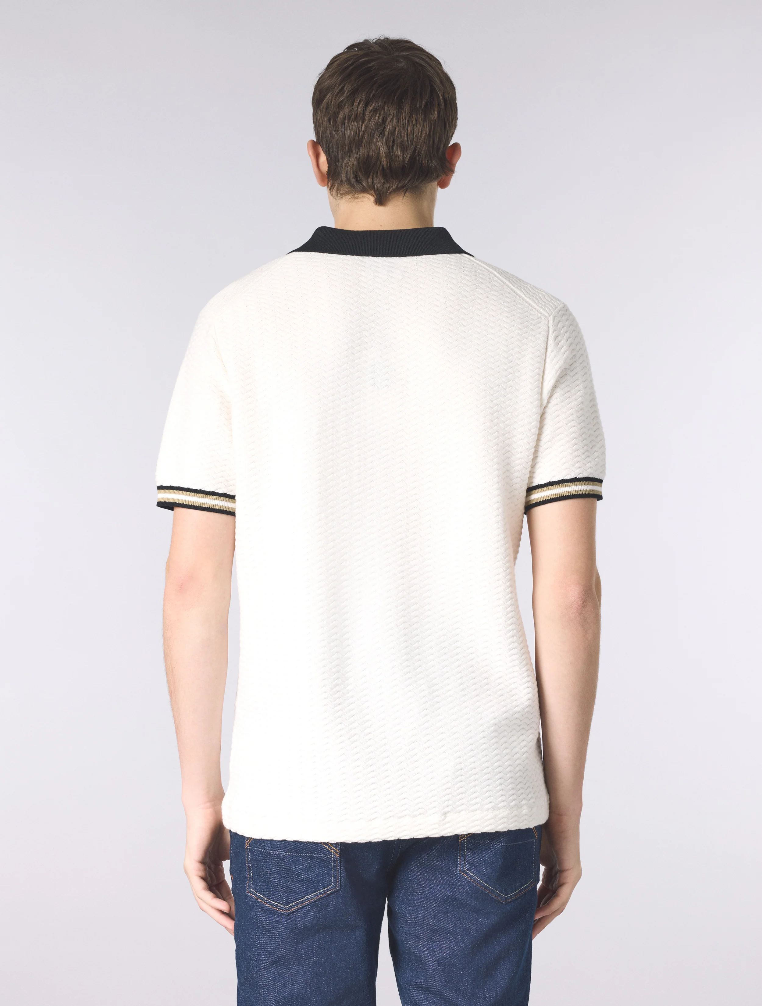 White Stratosphere Short Sleeve Knit Polo - Image 5