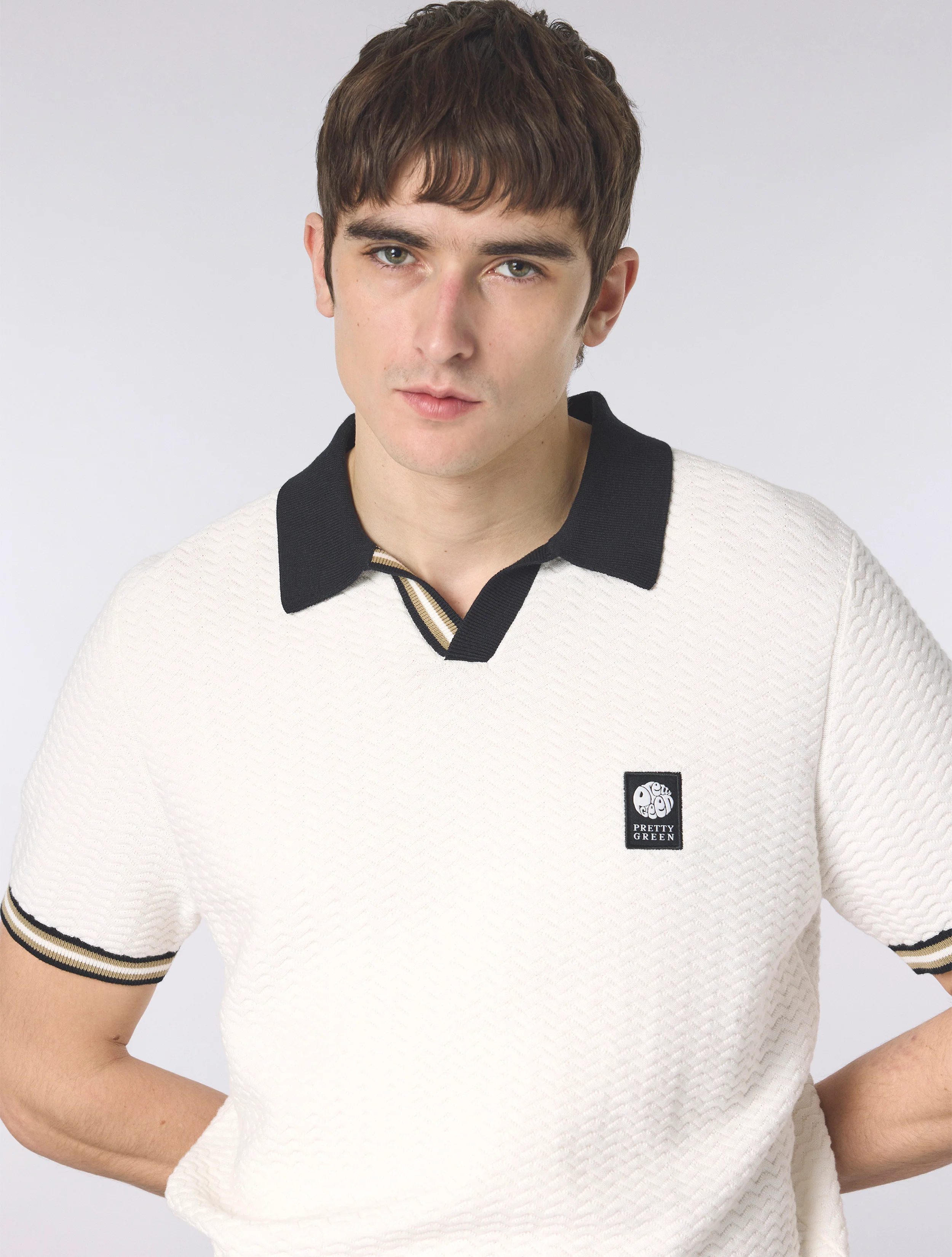 White Stratosphere Short Sleeve Knit Polo - Image 6