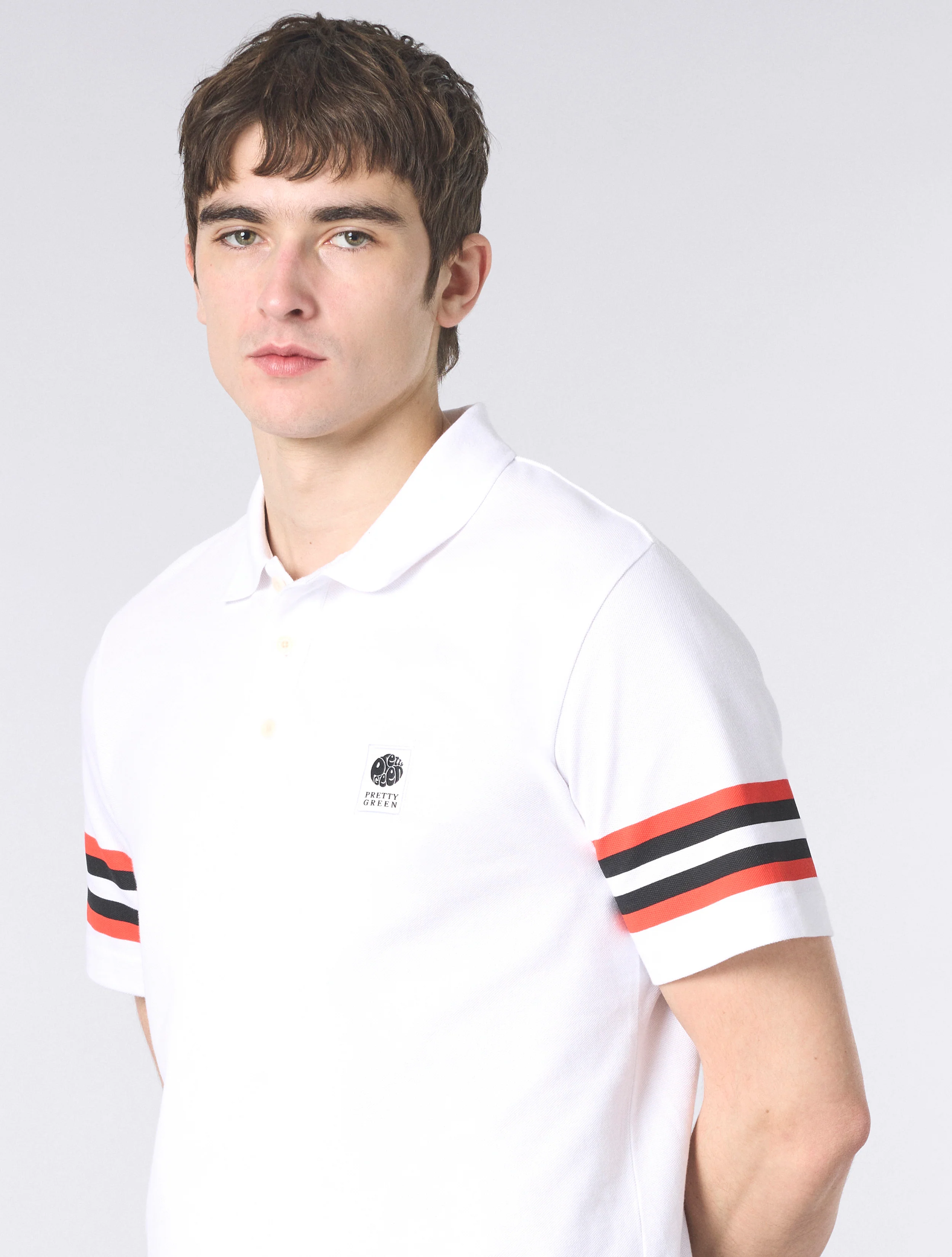 White Stratosphere Sleeve Stripe Polo - Image 5