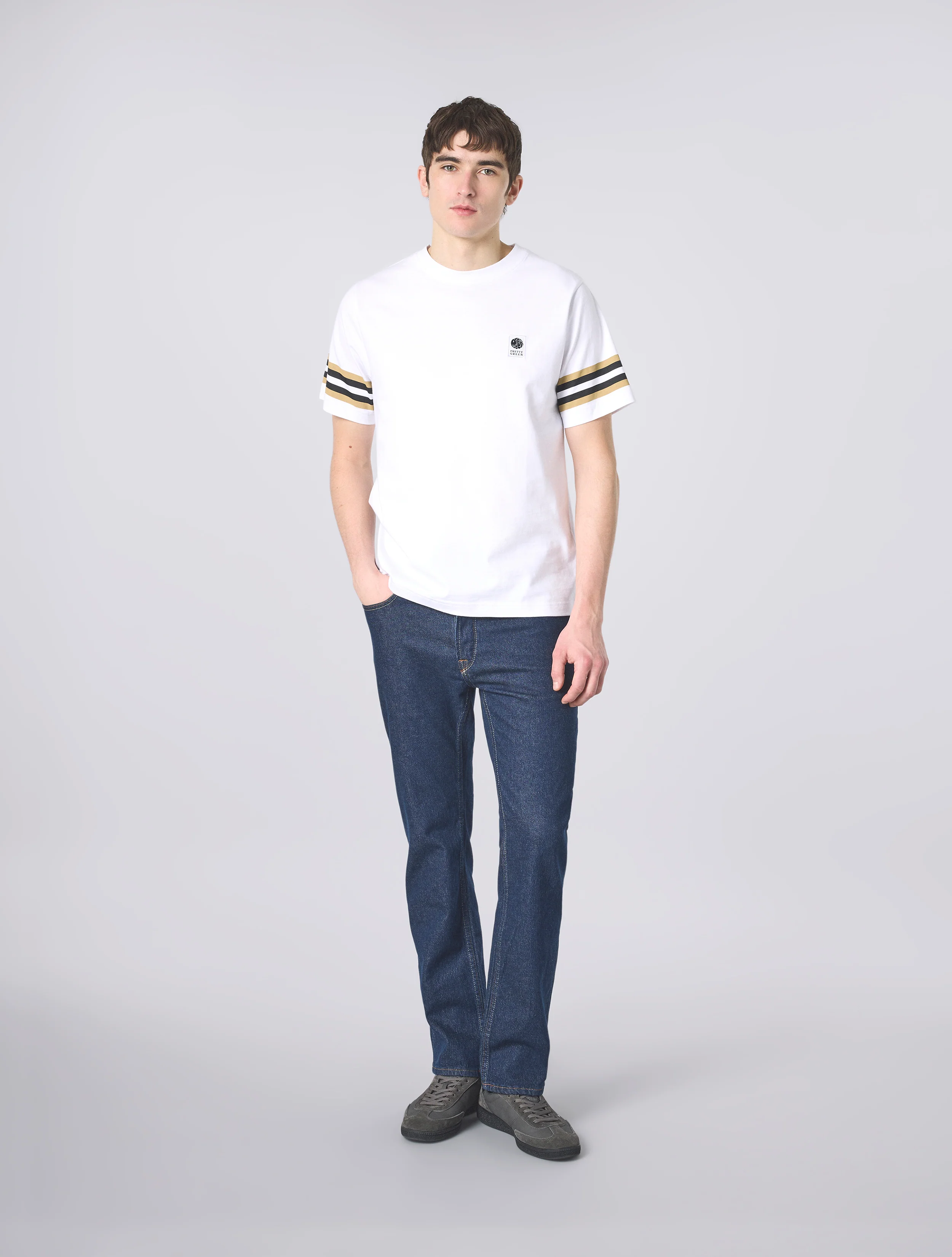 White Stratosphere Sleeve Stripe T-Shirt - Image 2