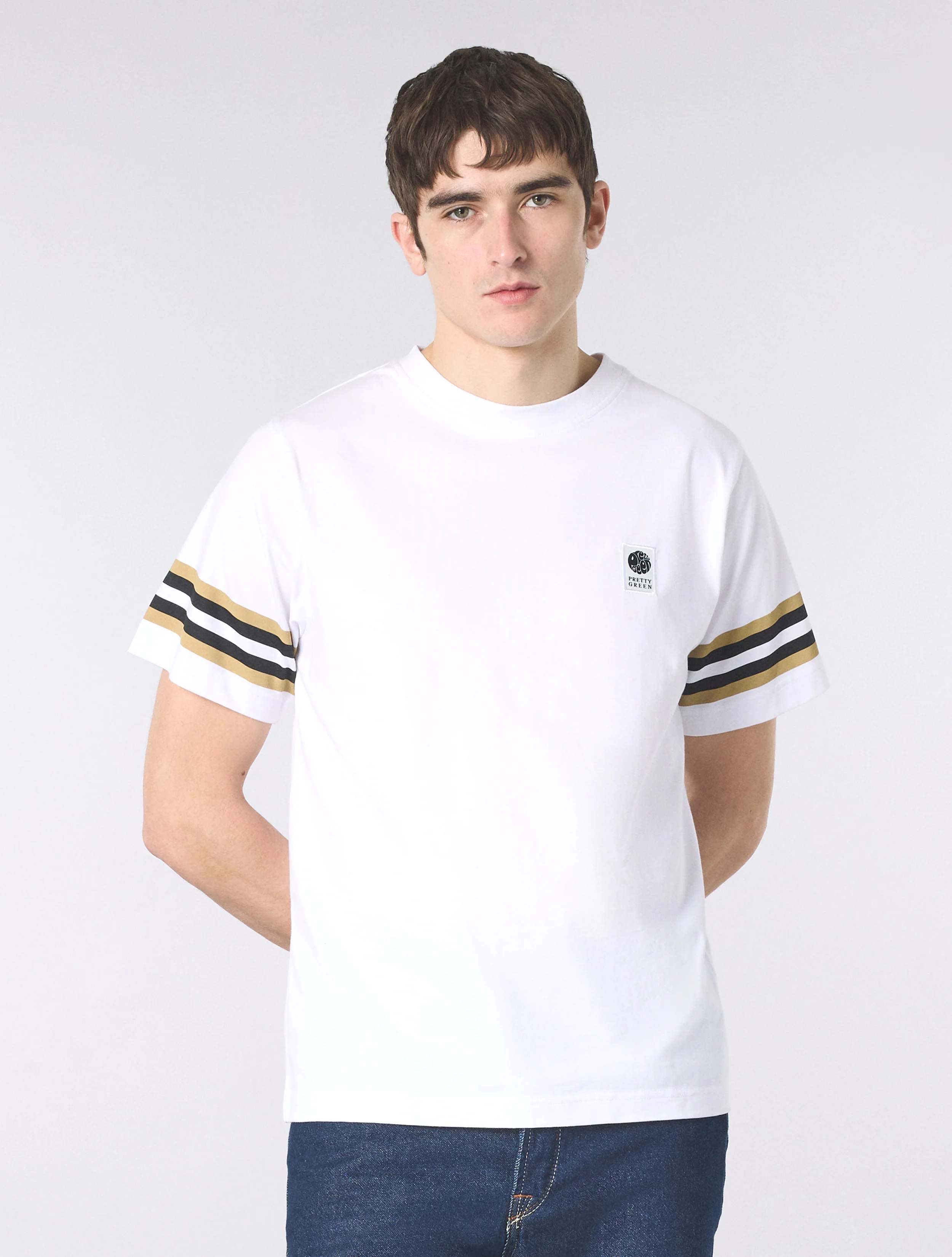 White Stratosphere Sleeve Stripe T-Shirt - Image 3