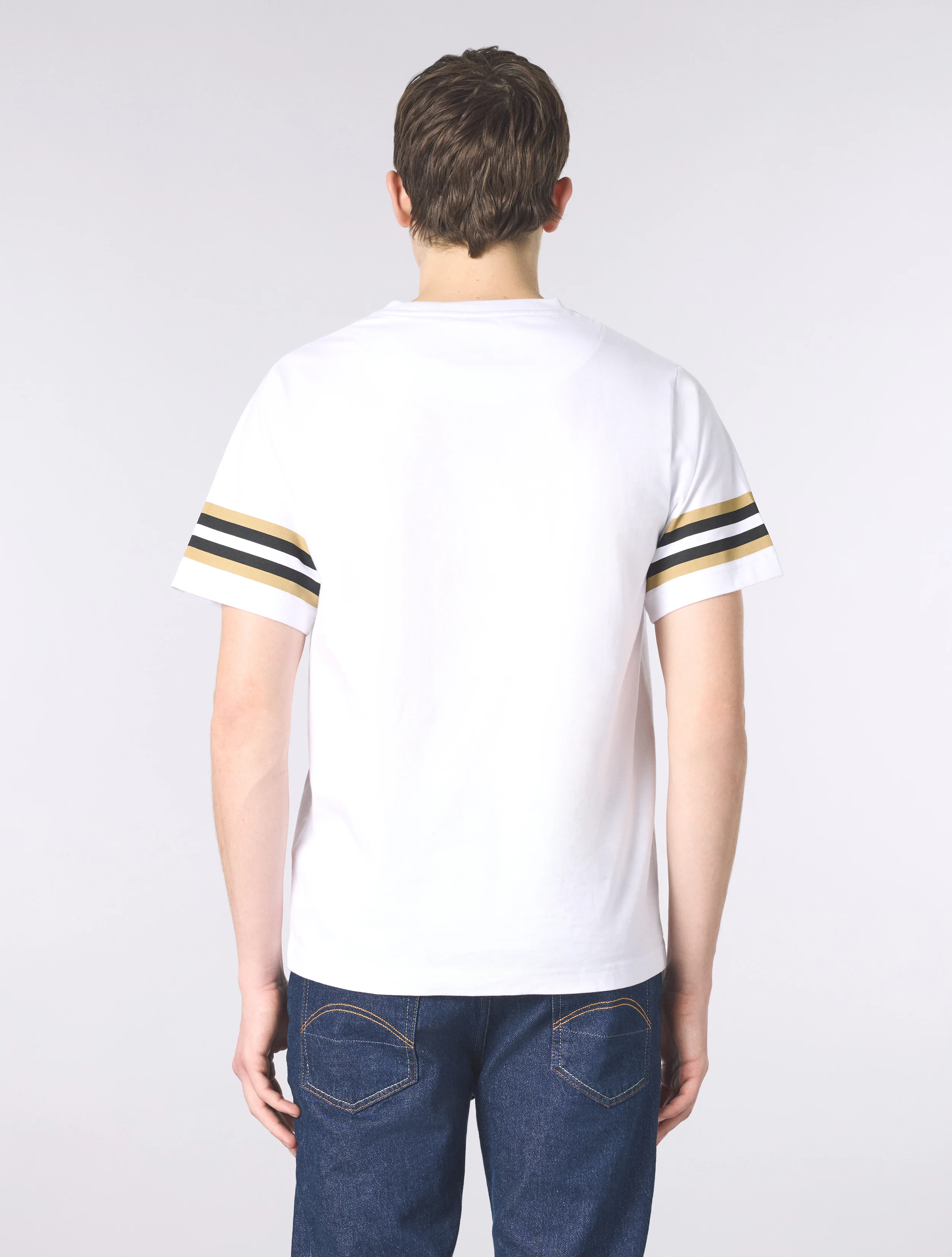 White Stratosphere Sleeve Stripe T-Shirt - Image 4